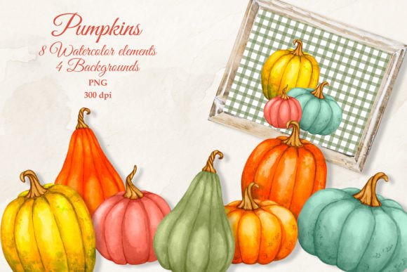 Autumnal Artistry: A Deep Dive into the Watercolor Pumpkins Collection