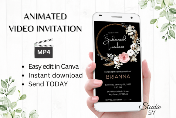 Boho Bridesmaid Luncheon: A Creative Font for Digital Invitations