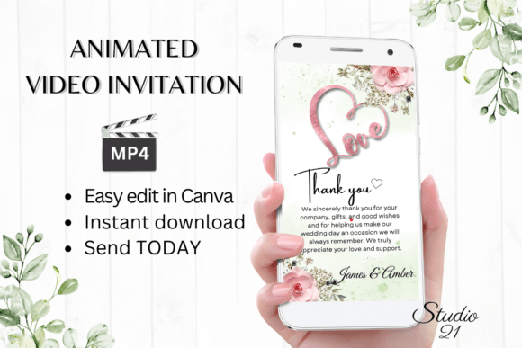 Boho Wedding Thank You W9120TU: A Digital Invitation Solution