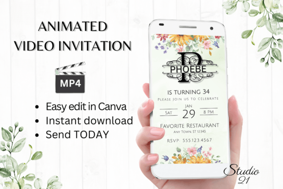 Elevate Your Brand with a Monogram Letter P Digital Invitation