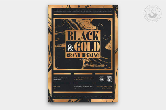 Elevate Your Brand with Black and Gold Flyer Template V24
