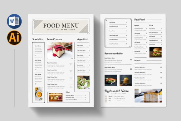 Elevate Your Dining Experience with a Professional Food Menu