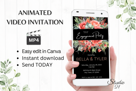 Floral Engagement Party Invite W1137: A Modern Designer's Guide