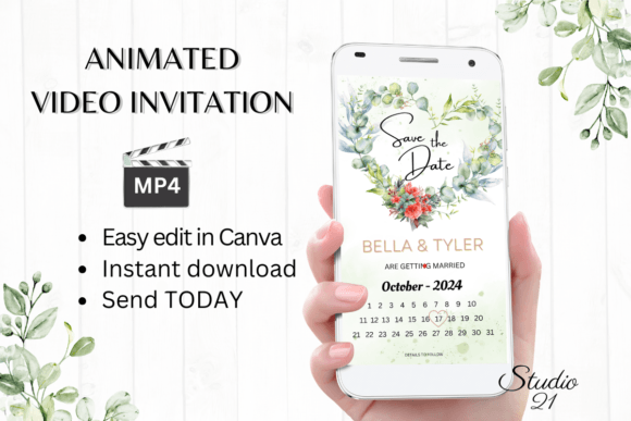 Floral Save the Date W2138B: A Guide to This Animated Template
