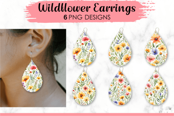 Flower Teardrop Earrings Sublimation PNG: A Guide for Crafters