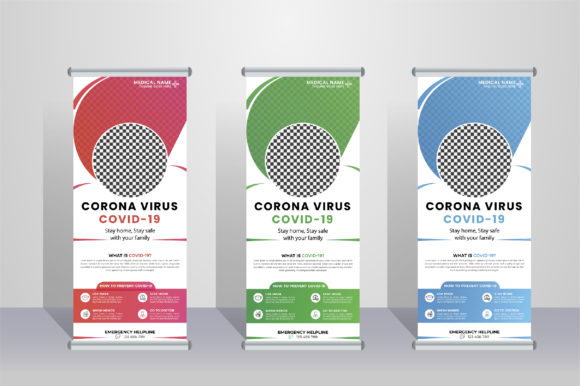 Streamline Your Health Messaging with Covid-19 Roll Up Banner Design