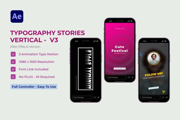 Typography Stories V3 | After Effects: Elevate Your Visual Narrative